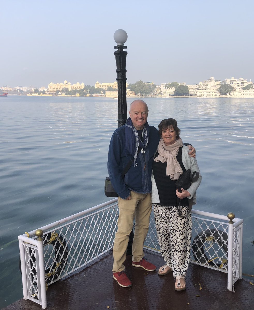 #thisdaylastyear relaxing with a drink overlooking Lake Pichola, Udaipur - India 😄🙏🏾