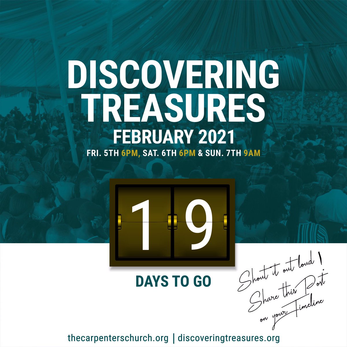 Tcc Ph V Twitter It S 19 Solid Days To Dt21 Our Annual Word Conference Shout It Out Loud Share This Post To Everyone On Your Timeline Pastorkech T Co Y4f1xh3kzd