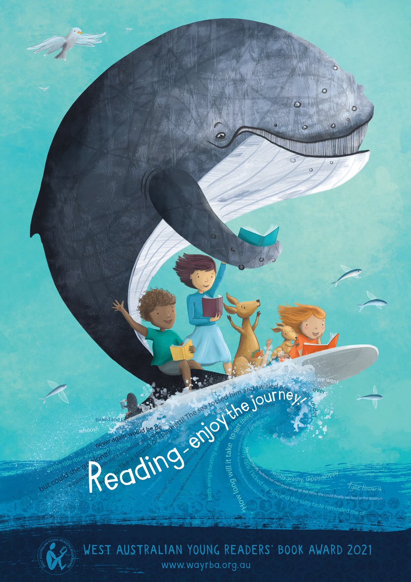 kylie_howarth's tweet photo. Got the 👍🏻 to reveal the @WAYRBA poster I illustrated for the 2021 West Australian Young Readers’ Book Awards! Coming to WA schools and libraries soon. 
#kidsbooks #wayrba #illustration #procreate https://t.co/lZlABzw8uF