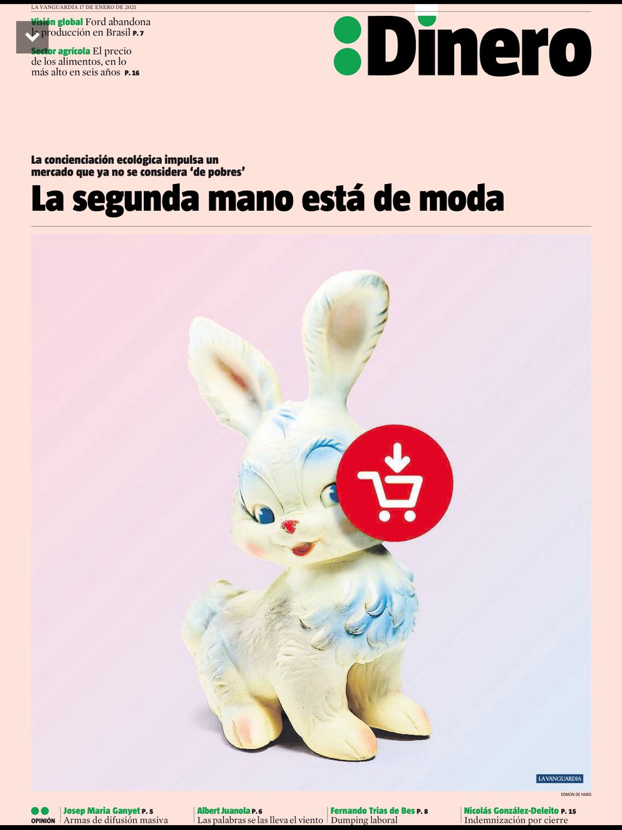 MaiteGutierrezR's tweet photo. Cuando comprar de segunda mano es la primera opción. La pandemia y el cambio de hábitos de consumo de las generaciones más jóvenes impulsan un tipo de comercio que ha perdido el estigma de “cosa de pobres”. Lo analizo en Dinero de @LaVanguardia https://t.co/ulPCHrsiCG