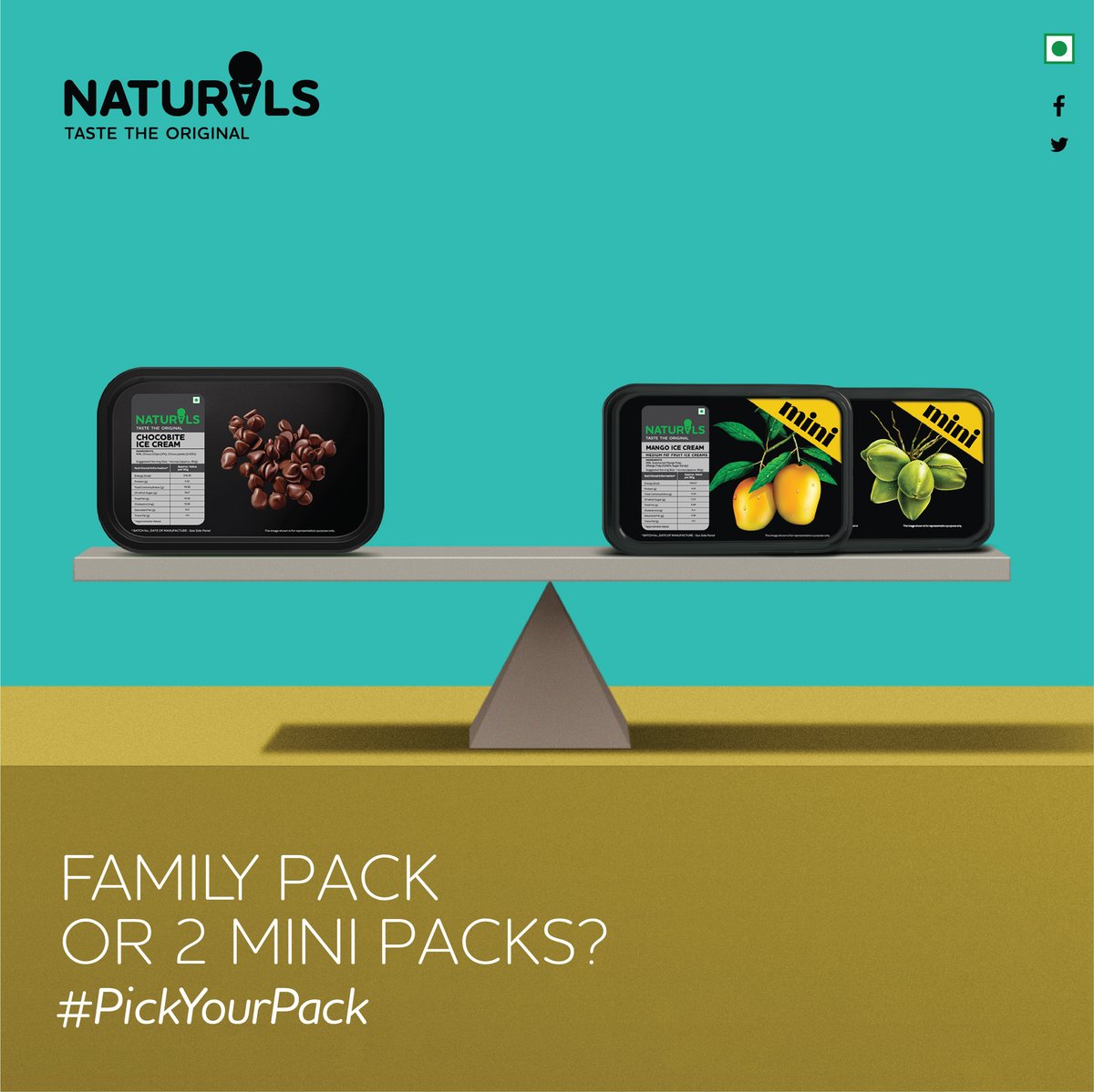 Naturalicecream's tweet photo. Why should the entire family share one flavour? Now make your combo with Mini Packs and enjoy your own favourite Naturals flavours. #TasteTheOriginal #PickYourPack
Click the link to order the Naturals Mini Pack:- https://t.co/sWeDsQLBnk https://t.co/kJbdzSP9qO