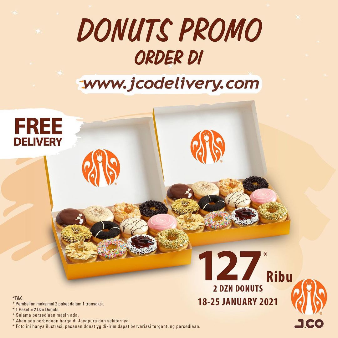 katalogpromosi's tweet photo. Promo JCO KHUSUS DELIVERY! Paket 2 lusin Donuts hanya RP. 127.000 + GRATIS ONGKOS KIRIM berlaku untuk pemesanan mulai tanggal 18-25 Januari 2021
Lihat yuk informasi selengkapnya di sini > https://t.co/swu4mEf3Kx
#promojco #jco #promo #diskon #infopromo #jcodelivery https://t.co/Ju5UHdYvSL