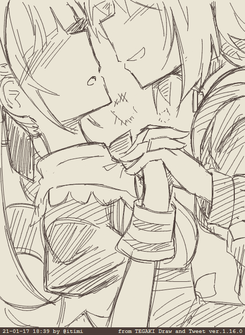 目元隠れてるのってなんか良いよねっていうヤツ #tegaki_dt 