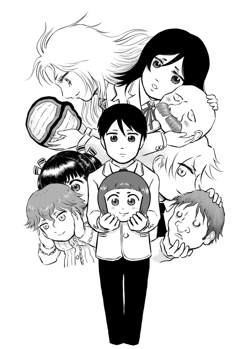 ①25年前②20年くらい前③1年くらい前
なんか自分ずっと生首描いててコワイ…。
デビルマンの影響かと思います。
①はエヴァンゲリオンだけど…。#漫画 #イラスト 