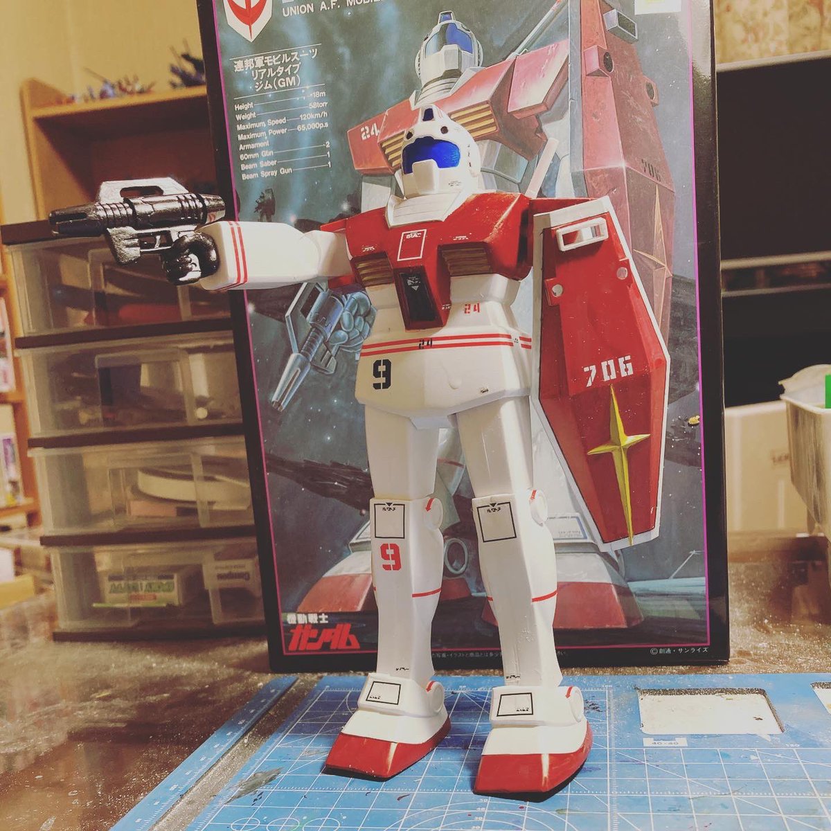 Masamitsu 機動戦士ガンダム 旧キット リアルタイプ Rgm 79 ジム 1 100スケール リアルタイプシリーズコンプリート それにしてもリアルタイプシリーズは 箱絵がかっこいいなぁ ガンプラ 旧キット プラモデル ガンプラ好きな人と繋がりたい Stayhome