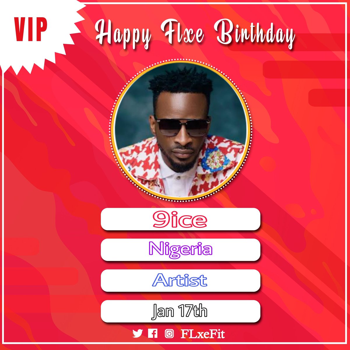FlxeFit's tweet photo. Happy FLxe Birthday 9iceofficial https://t.co/wp5ZYAgtfx