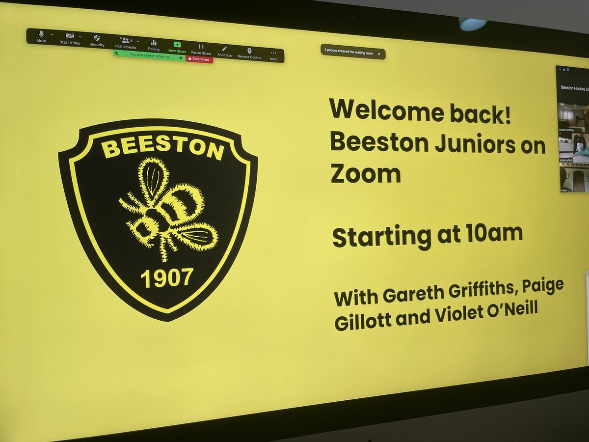 OfficialBeeHC's tweet photo. Beeston Juniors is back!!

We can’t wait to have our first junior session on Zoom. @GJ_Griffiths, @PaigeGillott199 and Violet O’Neill will lead the session.

We’re back. You Bees!!

🐝🐝🐝🐝🐝🐝🐝🐝🐝🐝 https://t.co/so2uS7egKi