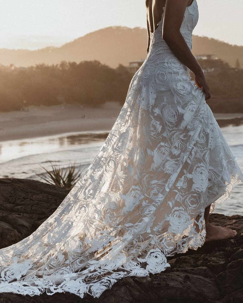 Graceloveslace's tweet photo. When designing our ROSA gown we had a particular woman in mind: she appreciates simplicity, craves beauty and breathes creativity.⁠

Photo by: @nathan.lapam 

#GraceLovesLace #TheUniqueBride #GraceLovesLaceBride #WeddingDress #Engaged https://t.co/fzk72TzVxu