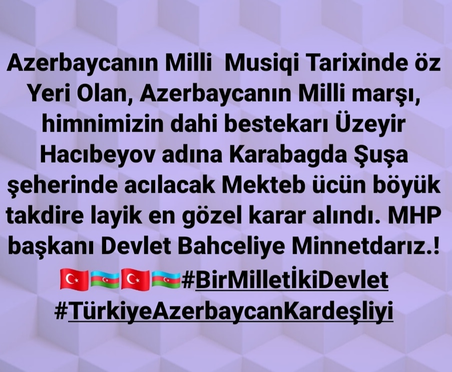 Teşekkürler Türkiyem. Teşekkürler Sayın <a href="/DevletBahceli/">Devlet Bahçeli</a>. 🇹🇷🇦🇿🤘Minnetdarız!!!! #MHP #Azerbaycan #Türkiye #TürkDünyası #ÜlküOcakları #BirMilletİkiDevlet🇦🇿🇹🇷🌹