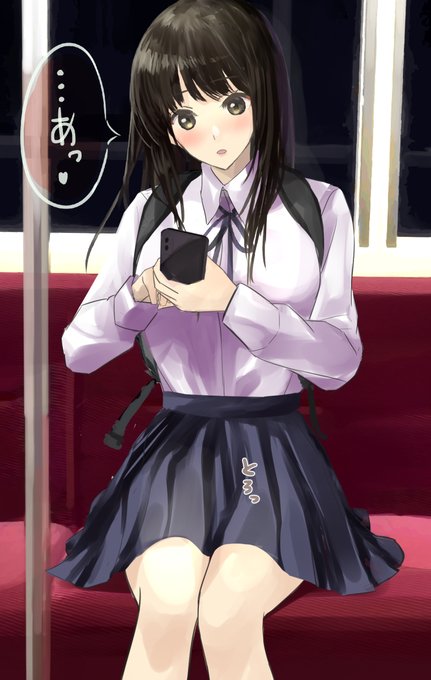 女の子に頼んでせめて自分の精子だけでも女性専用車両に乗車させてもらう