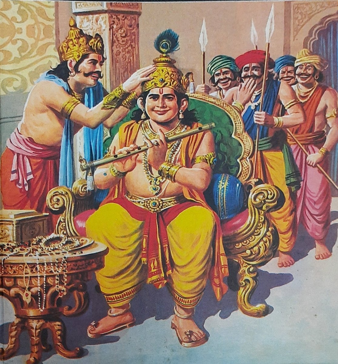 Krishna and the False Vasudeva #storyPaundraka Vasudeva was a King mentioned in Bhagavatha Purana. He was friend of Jarasandha, the king of Magadha. He believed that he is Vasudeva Krishna.Once Paundraka Vasudeva received a letter from Shishupala, stating that he wanted