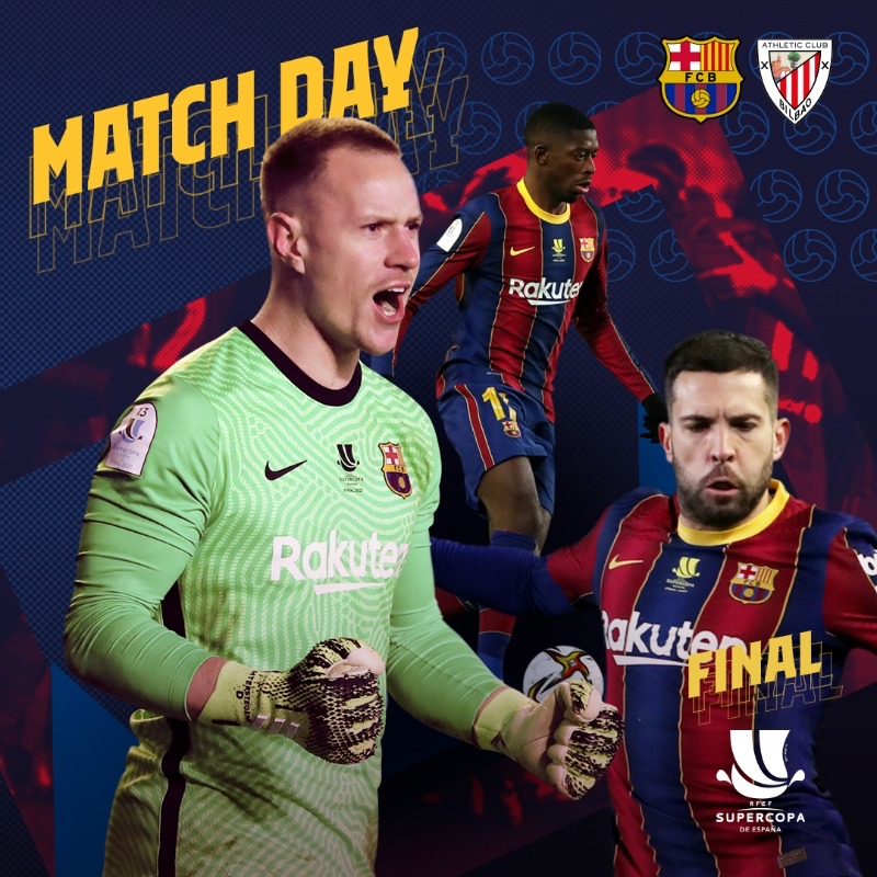 fcbarcelona_id's tweet photo. 🔥 M A T C H D A Y !
🏆 Final Piala Super Spanyol 
🏟 Stadion de La Cartuja
📍 Sevilla, Spanyol
🆚 @Athletic_en
🇪🇸 21:00 CET
🇮🇩 03:00 WIB; 04:00 WITA; 05:00 WIT
📲 #SuperCopaBarça https://t.co/peCt9CBFIO