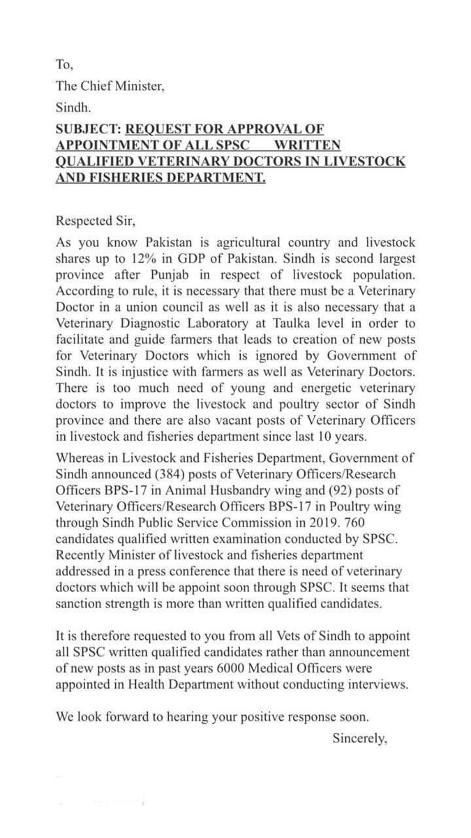 Azeemul30's tweet photo. #AppointAllSpscWrittenQualifiedVeterinarian
A veterinarian is a medical professional who protects the health and well-being of both animals and people
#AppointAllSpscWrittenQualifiedVeterinarian 
#MuradAliShahPPP
@geonews_urdu 
@arynewsud
@thenews_intl 
@sindhtvnews247 
@pitafi https://t.co/J0JlaifXmY