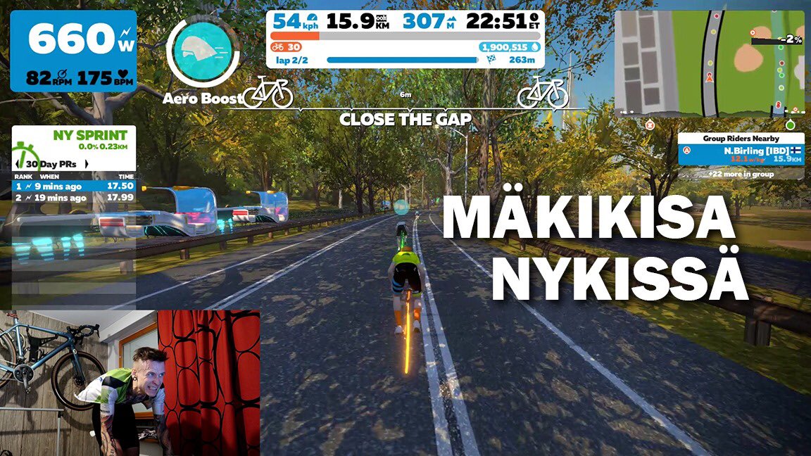 Youtubessa uusi video Zwift-kisasta. Sisältää myös ”pain face” -kamerakulmam 😂

youtu.be/s8iKkNcHjis

#zwift #sisäpyöräily #indoortraining #gozwift #maantiepyöräily