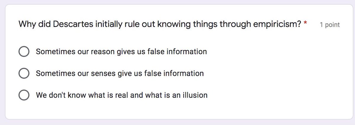 We primarily use Google Forms for MCQs. At KS3, these are set weekly as the final task for students to complete. Most questions are based off knowledge students will have looked at in that week.