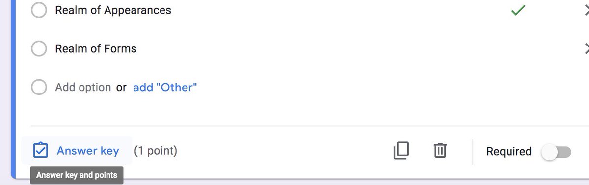 You can give feedback on correct/incorrect answers. Click on answer key answer and then on add answer feedback. You can provide feedback on correct and incorrect answers. This could include links to attachments or a video which would further support students.