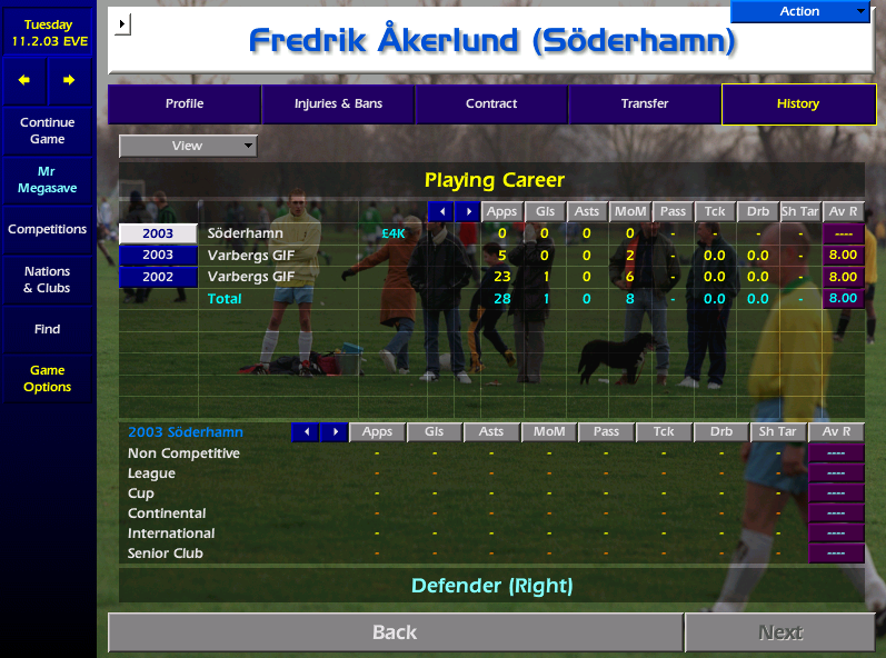 An excited Sune calls me to say that when we return to training in a couple of weeks, we will be joined by 2 new players we've paid money for. I had asked for a GK and 2 CB's but these two don't look bad to be fair.