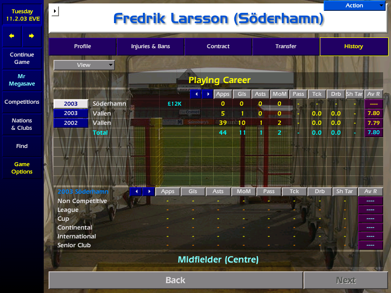 An excited Sune calls me to say that when we return to training in a couple of weeks, we will be joined by 2 new players we've paid money for. I had asked for a GK and 2 CB's but these two don't look bad to be fair.