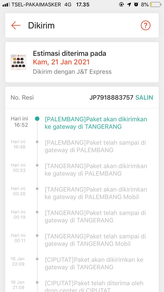 anggichann's tweet photo. @jntexpressid min kenapa paket saya keterangan nya udah sampe palembang eh kok mau dikirim ke tangerang lg? https://t.co/INtyBBlYdI