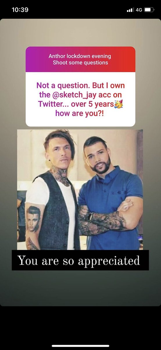 When one of your faves answers your Instagram 😍😍😍 <a href="/sketchreppinink/">Sketch reppin ink</a> thank you very much 😁😘
