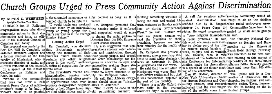querythepast's tweet photo. #OTD in 1963, the National Conference on #Religion and #Race concluded in Chicago. The conference, which brought people of faith in a common project of racial justice, was a veritable who's who of the early, ecumenical #religiousleft. #JFKPoliticsofFaith @Kansas_Press https://t.co/DJhVBchSTH