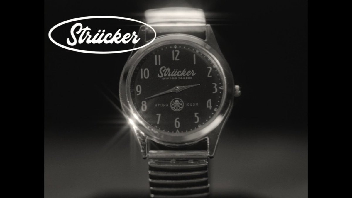 MCU oblige, la pub de la montre Strucker est une allusion au créateur de Wanda dans le MCU puisqu’elle y résulte de manipulations génétiques effectuées par le Baron Von Strucker, chef de l’Hydra. 