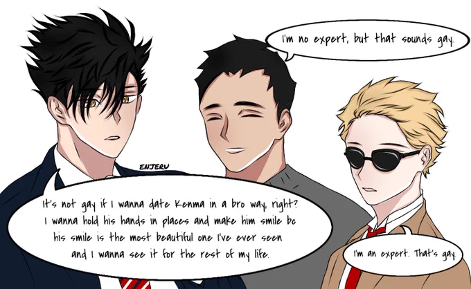 Just Kuroo being obliviously gay for Kenma. 