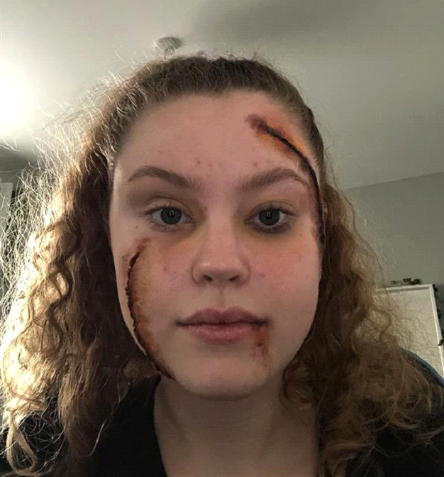 WiltsColl's tweet photo. ⚠️Warning – not for the faint hearted!⚠️
Here’s our Media Make-up students’ work for their unit based on the brief ‘trauma’, created at home using their kits!
Find out more about our Hair and Beauty courses: https://t.co/fZgFQdvuTK
#wearewiltshire #wiltscoll #mediamakeup https://t.co/ZS5Y2XBd6c