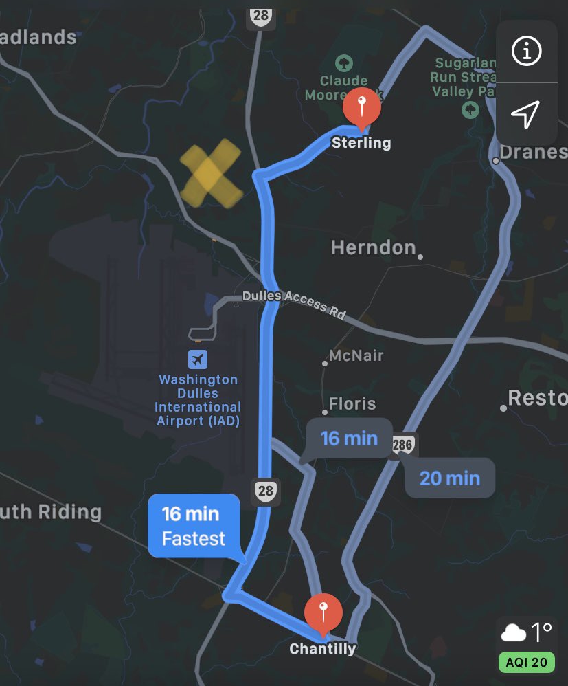 Let’s look at where Maries Road is in comparison to the location of Amazon Data. Just 4 miles by car and 2.79 miles as the crow flies. A bit close? What do you think?