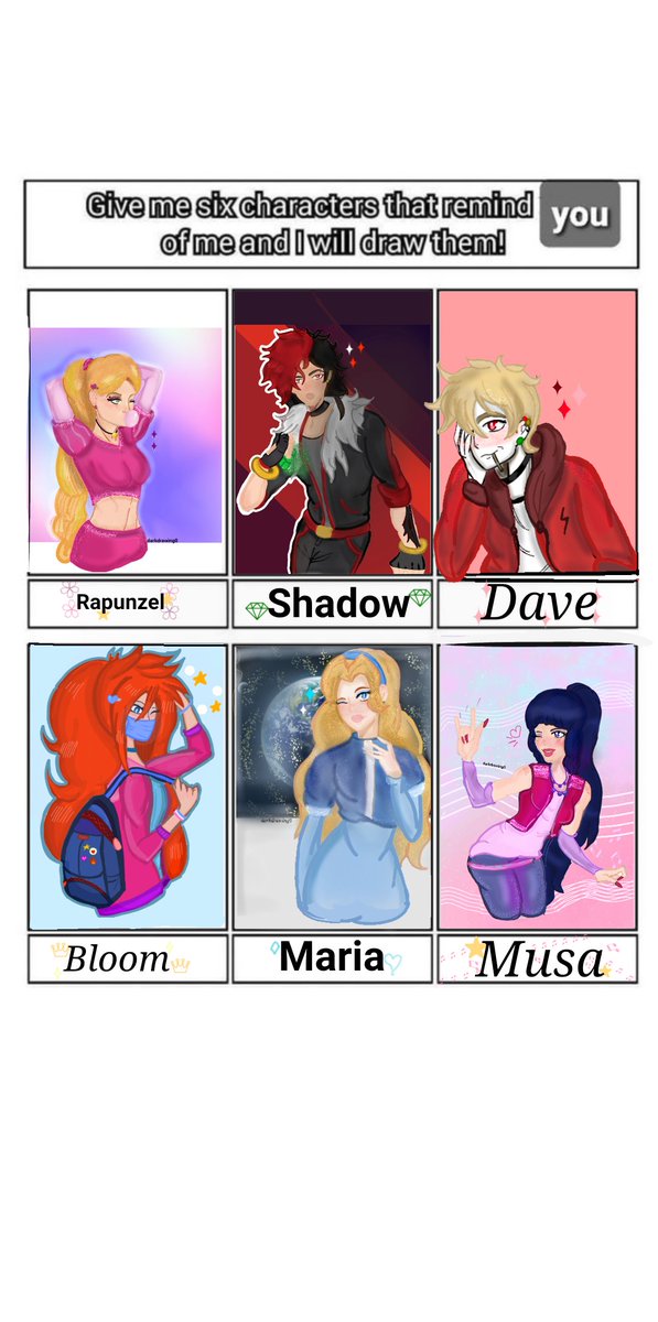 tivyarchive's tweet photo. •Six characters•
My love♥️
#Homestuck #DisneyWorld #disneynow #metooinceste #winxclub #winx #SonicTheHedgehog #sonicboom #homestuckdave #Rapunzel #shadowtheheghog #mariarobtnik #ArtistoftheYear #ArtistOnTwitter #digitalart #character #sonicfanart #homestuckfanart #artist #art https://t.co/fnxydSujDh