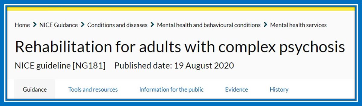 raj_psyc's tweet photo. @bmj_latest @NICEComms Excellent synopsis of @NICEComms guidance #NG181 on complex psychosis & #RehabPsych from @HelenKillaspy et al
A must for all clinicians, commissioners & policy makers to provide high quality #rehabilitation care for people with #SMI locally
@bmj_latest https://t.co/VoO1h6SDOq