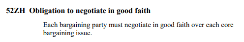 Who determines what good faith is lol? What is the punishment for not negotiating in good faith? The legislation does not define good faith. I'm just going to assume that good faith = give Murdoch what he wants. Who wrote this legislation? 1st year law students?