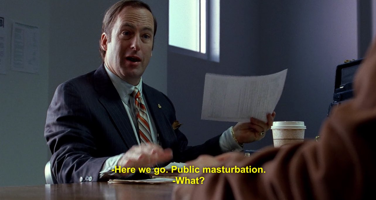Breaking Bad Quotes on Twitter: "Saul “Public masturbation? Why don’t