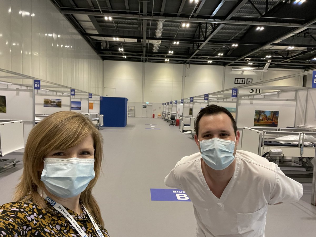 Great to have Michael (a physiotherapist) on our team as one of the Matrons at the London Nightingale - this was him about to start his night shift last night!