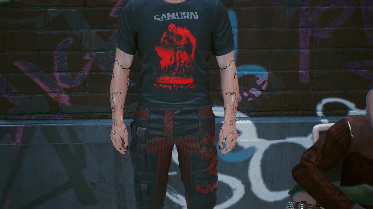 DarklyNewt's tweet photo. more pictures of the #samuraiband #reuniontour2020 shirt I made. @CyberpunkGame @CDPROJEKTRED
For more pictures and how I made it scroll through my feed to the 16th and the 4th of January 2021. It's not perfect but it was fun. https://t.co/lFyey68xL8