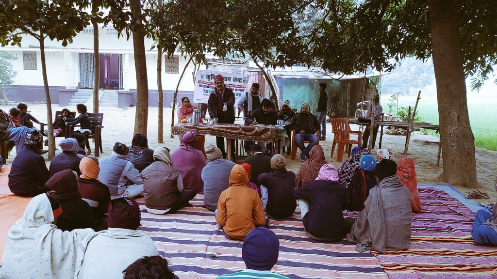 bhojpurkvk's tweet photo. On 17th Jan, 2021,Head & SMS, #Plant_protection @bhojpurkvk #kvk_bhojpur @icarindia@AgriGoI #JaiKisan #AtamNirbharKrishi #UttamKrishiShikshaUnnatKrishi #SahiPoshanDeshRoshan #Field_day in cluster #demonstration #CFLD #Oilseed on #Mustard #RH_0725 & #RH_0725 in Dhandiha, Koelwar. https://t.co/hLabXKotMq