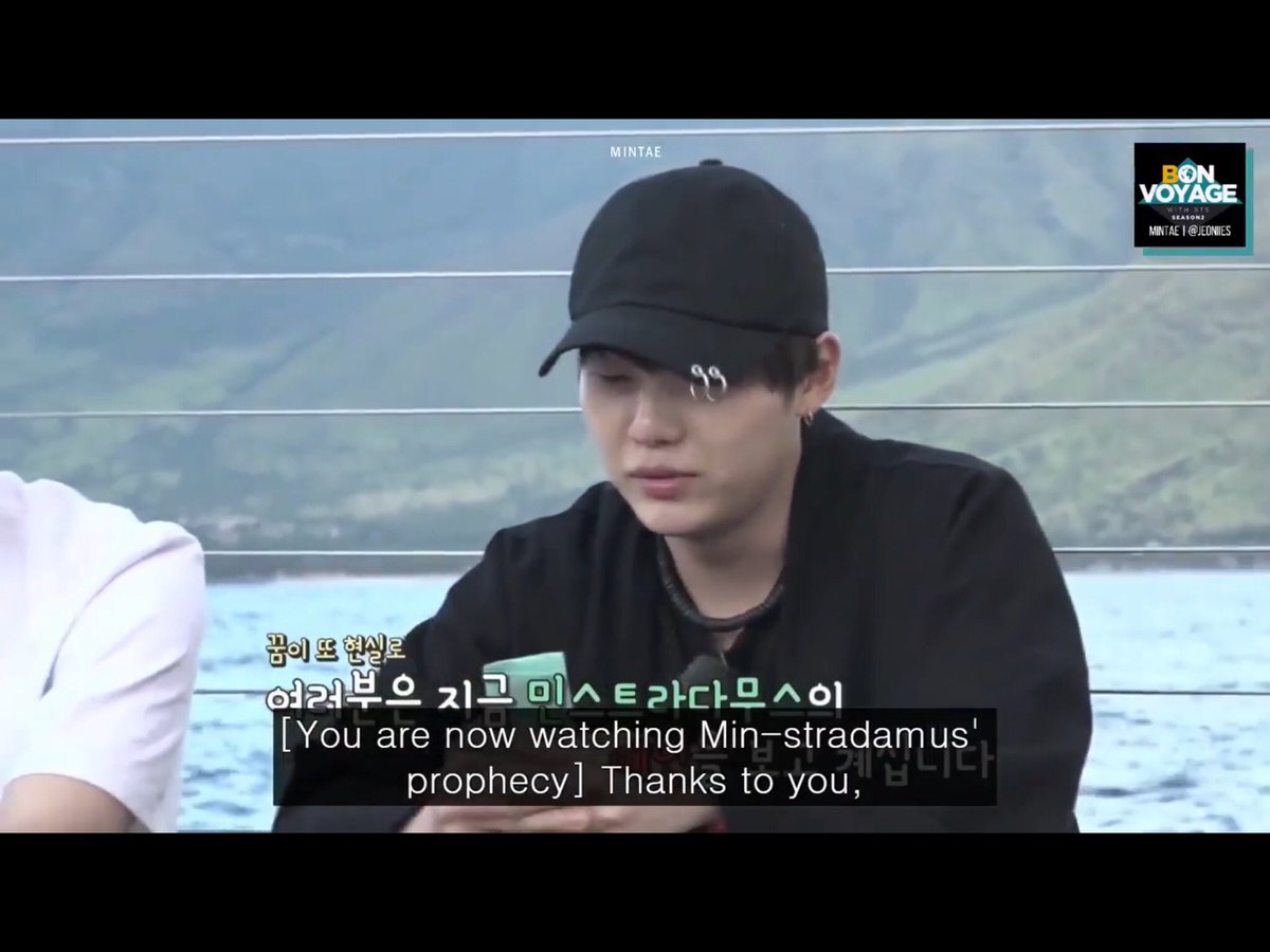 When Suga  @BTS_twt wished that they win the Social Artist award at the Billboard (which happened months after this was filmed in 2017) and to be #1 at the Hot 100 (Hello! Dynamite, Savage Love Remix, and Life Goes On!!!)