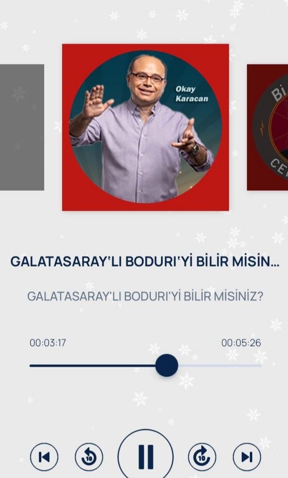 1940 kışında bugün ki gibi karlı bir havada birliğinden aldığı izinle Şeref Stadında Galatasaray formasıyla son maçına çıkıp soğuktan zatürre olarak hayatını kaybeden 21 yaşındaki Boduri'yi anlattım.
Apple Store  apps.apple.com/tr/app/podcast…
Google Play
play.google.com/store/apps/det…