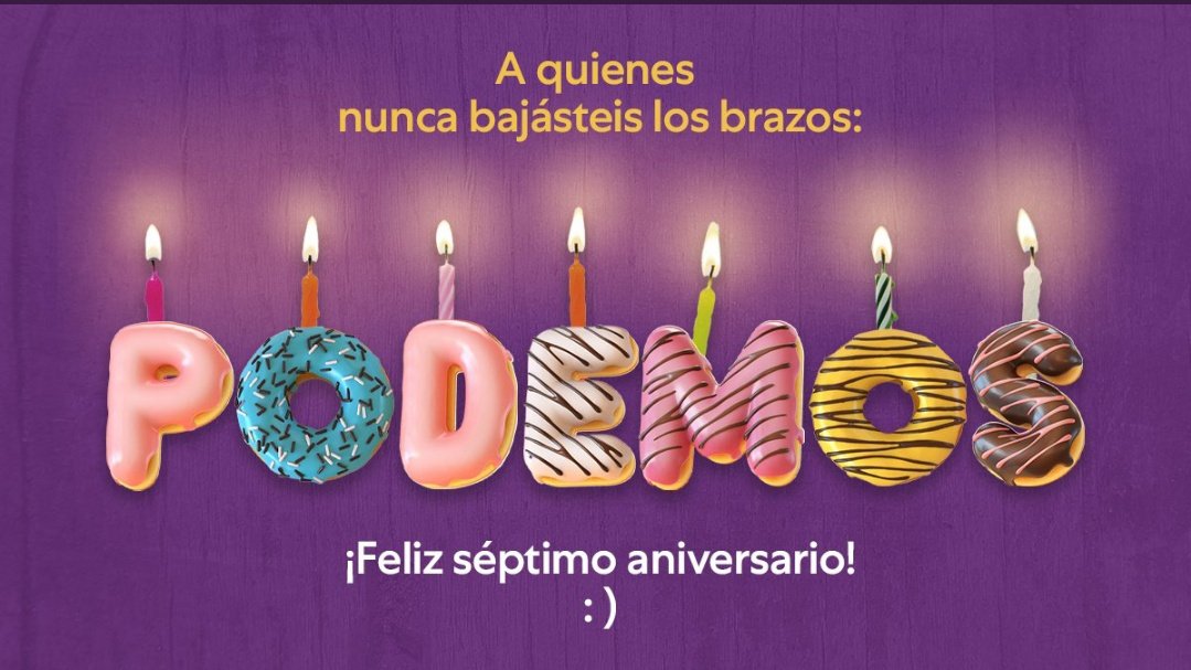 Zapatista72's tweet photo. En siete años dando la cara por la gente de abajo.
Siete años de lucha por el pueblo.
Siete años soportando el acoso y derribo de las élites que no quieren perder privilegios.

Seguimos en la lucha!!!

Felicidades.

@PODEMOS  
#SiSePuede 💪💪💪💜💜💜 https://t.co/r1x4jYTRse