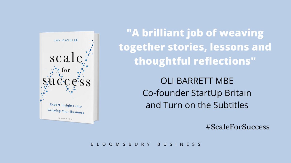 jancavelle's tweet photo. Enormous thanks for this humbling endorsement from @OliBarrett for Scale For Success 
A guide to scaling your business 
https://t.co/4wL8jjNs15 

Coming 4th Feb available to pre-order 

@BloomsburyBiz #ScaleForSuccess #businessgrowth #siccess #entrepreneurship https://t.co/Vm6UxlePeP