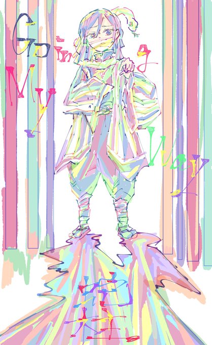 Going my way
伊黒さんを描きました 