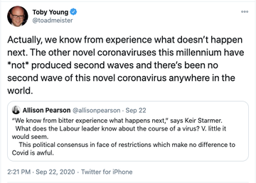 docrussjackson's tweet photo. Karol Sikora. Laurence Fox. Daniel Hannan. Toby Young. Allison Pearson.

Free speech is essential for a functioning society. 

The people who use free speech without taking any personal responsibility threaten everyone's free speech.

Words have consequences.

#COVID19 https://t.co/FutCoYwLNm