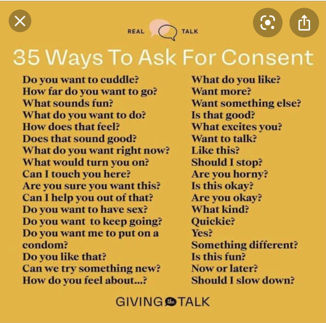 Ways to ask for consent: