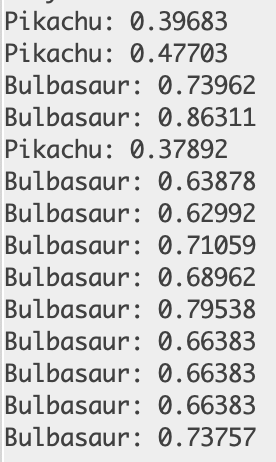 jdiossantos's tweet photo. Woop Woop! It's working :D
To be honest, I could rename the labels to "yellow" and "green" but "Pikachu" and "Bulbasaur" is more catchy.

I'll write about it later :)

#arduino #tinyml #tensorflow https://t.co/2zGBborp14