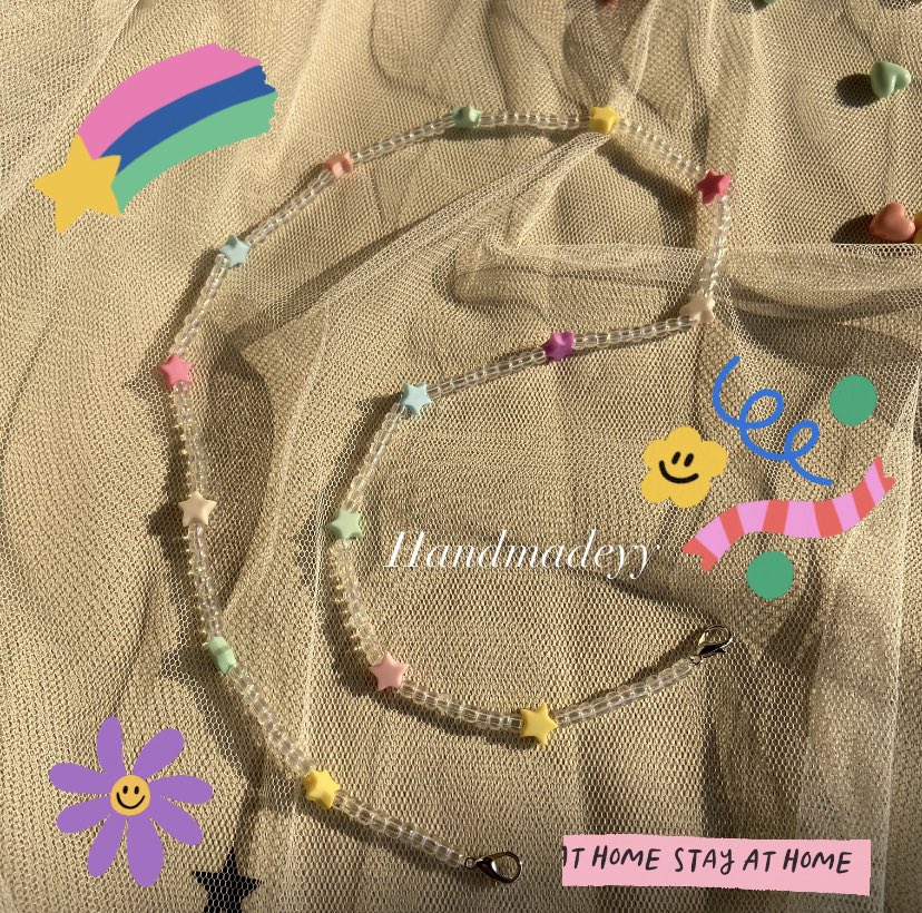 handmadeyy's tweet photo. สายคล้องหน้ากากอนามัยเส้นละ 100 บาท💗💗 รวมส่งลทบ.
#สายคล้องแมสลูกปัด #สายคล้องแมส #โควิดระบาด #โควิด19วันนี้ https://t.co/X0GkquYTWl