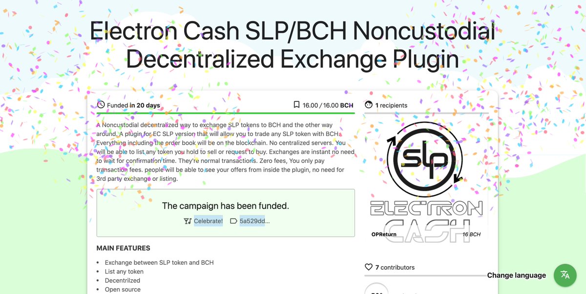 BitcoinUnlimit's tweet photo. Congrats to OPReturn and team on their successful Flipstarter! 👏👏👏

#BCH can't stop winning! https://t.co/6JQ2YRH7dF