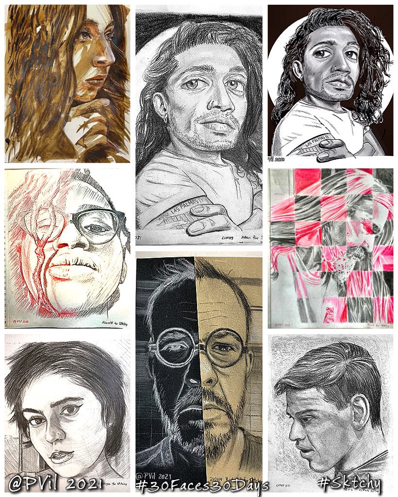 pvil's tweet image. #30Faces30Days segunda semana #secondweek #graphite #pencil @sktchy #sktchy course @pvil