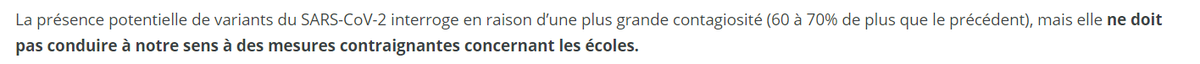 pour éviter ces conséquences,  @PediatresAfpa et la SFP auraient du être les premiers à demander un véritable  #Protocole et un cadre protecteur à l' #ecole depuis septembre, alors qu'encore en janvier vous affirmez: 16/20