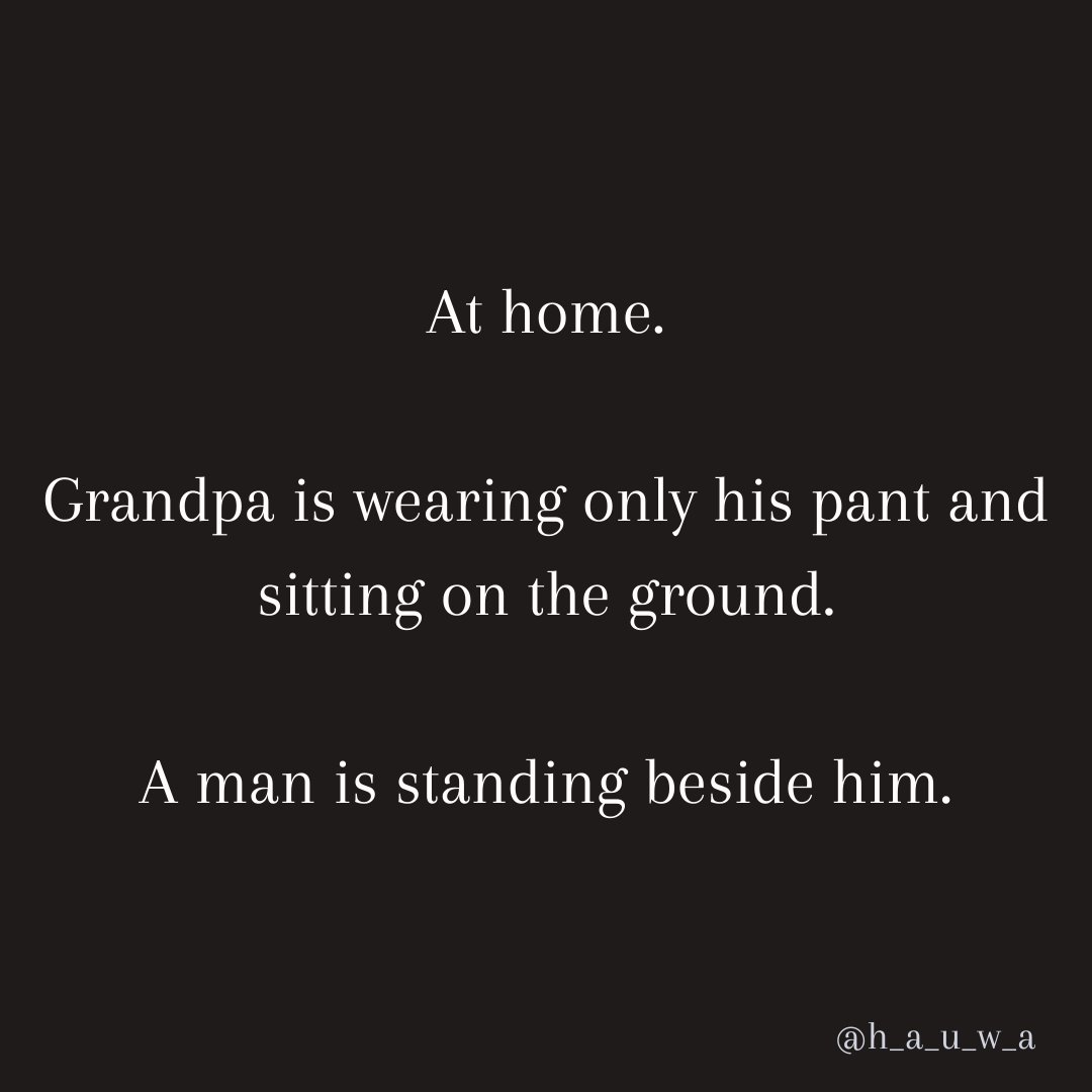 BD: Have you heard?Me: Heard what?Random man: (Walks up to us) What happened to your Grandpa?Me: Tailer march him in KogiRandom man: (Drops N100 in my bowl)Me: (Turns around to twerk for him)BD: (Grabs my hands and pushes me inside the keke)