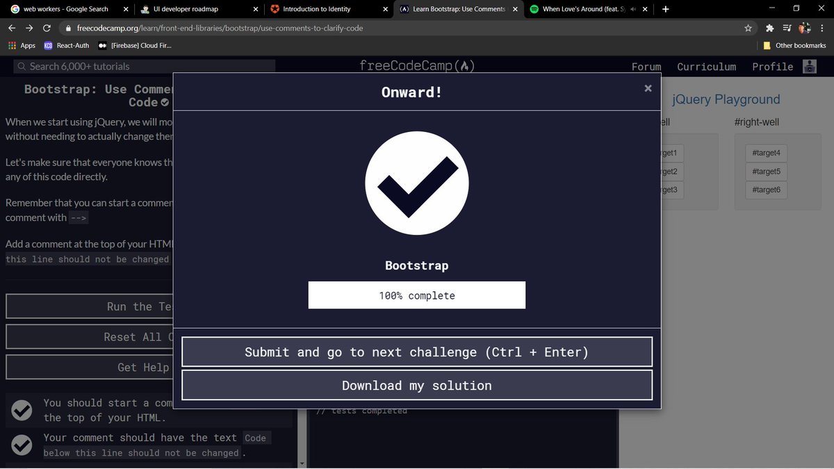 raqib__rasheed's tweet photo. #100DaysOfCode 
Day 94
Completed Bootstrap, Sass, jQuery of freeCodeCamp https://t.co/7c8WDSEhvq